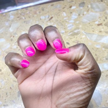 Liz Nails - 5 April 2023 -- Acrylic Nails with a pink gel nail polish from Liz Nails business - Waxing Near Me - Rocky River, Ohio