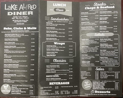 Menu photo 2 Lake Alfred Diner Lake Alfred, FL Menu photo 2 Lake Alfred Diner Lake Alfred, FL