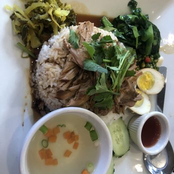 Krungthep Thai - Seasoned pork leg with rice - Thai Near Me - Saint Paul, Minnesota
