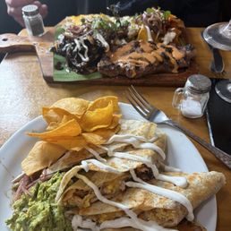 Chilaquiles and Breakfast Quesadilla Chilaquiles and Breakfast Quesadilla