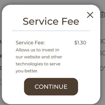 Nothing Bundt Cakes - The explanation of their bogus service fee. - Bakeries Near Me - Greenwood, Indiana