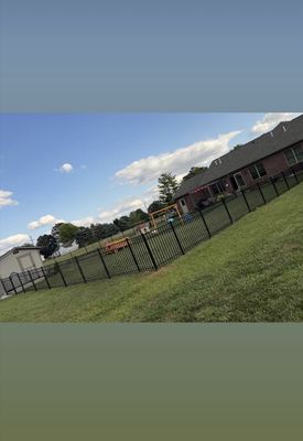 4’ Black Aluminum Convex Top Gates - Beautiful fence this turned out to be, added a great look to this backyard 4’ Black Aluminum Convex Top Gates - Beautiful fence this turned out to be, added a great look to this backyard