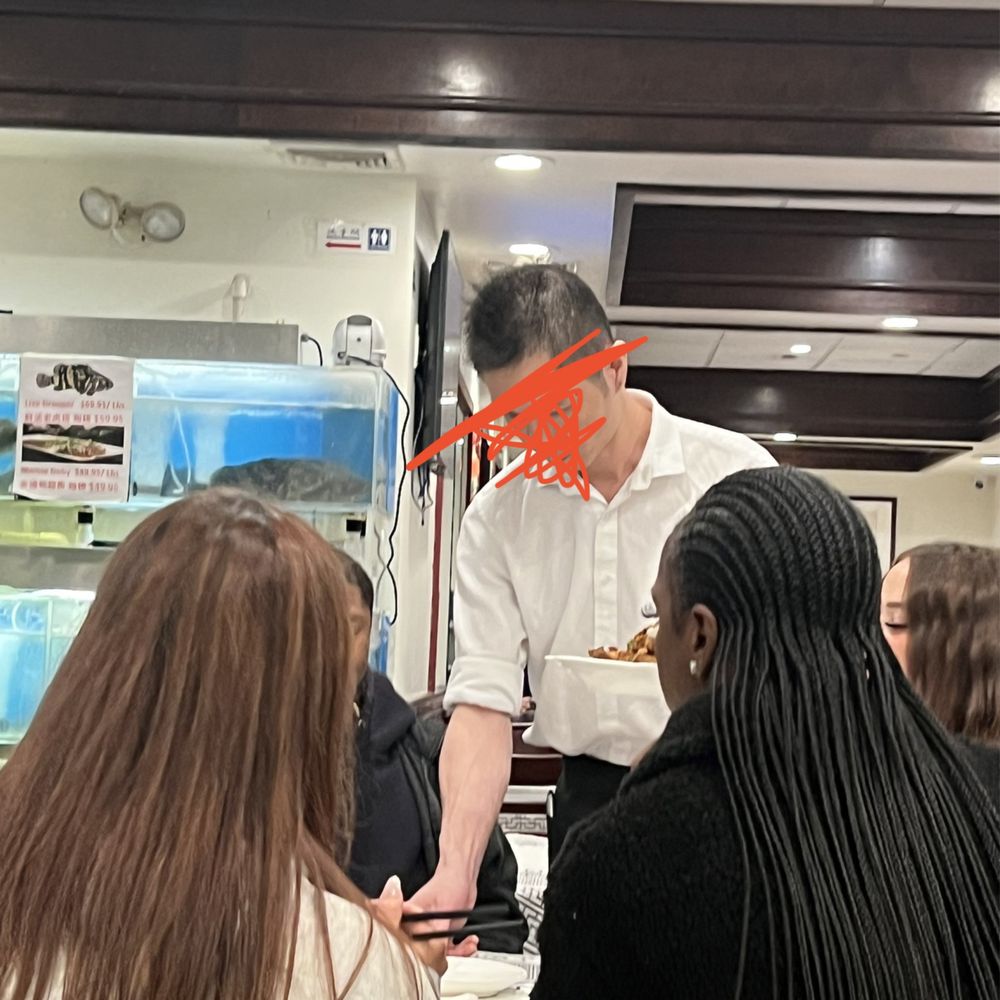 The waiter who denied us to make orders then take the order from another group. The waiter who denied us to make orders then take the order from another group.