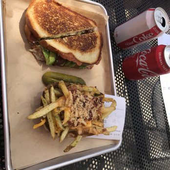 The Melt - Queso de mayo sandwich $11 , bacon cheddar fries $4 - Sandwiches Near Me - Irvine, California The Melt - Queso de mayo sandwich $11 , bacon cheddar fries $4 - Sandwiches Near Me - Irvine, California