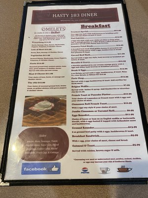 Menu photo 1 Hasty 183 Diner Clearwater, MN Menu photo 1 Hasty 183 Diner Clearwater, MN