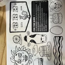 Kids menu