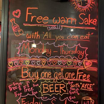 Sushi One - As of 7/17/20 free sake M-TH with AYCE - Sushi Bars Near Me - Reno, Nevada Sushi One - As of 7/17/20 free sake M-TH with AYCE - Sushi Bars Near Me - Reno, Nevada