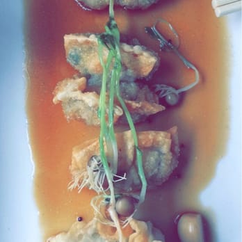 Underbelly - Shrimp Gyoza. light, juicy shrimp on the inside, deep fried - Bars Near Me - San Diego, California Underbelly - Shrimp Gyoza. light, juicy shrimp on the inside, deep fried - Bars Near Me - San Diego, California