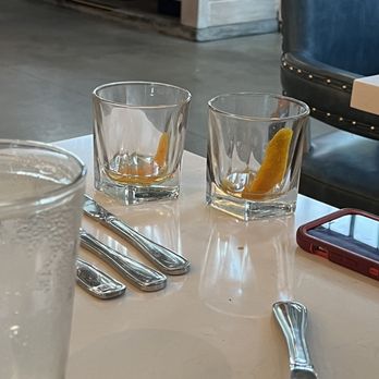 Lure Fish House - Empty glasses piling up - Seafood Near Me - Porter Ranch, California