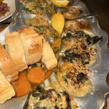 CAET - Dozen Broiled Oysters (parm and garlic, Rockefeller, tomato basil) - New American Near Me - Ridgeland, Mississippi