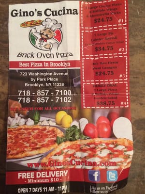 Menu photo 4 Gino's Cucina & Brick Oven Pizza Brooklyn, NY Menu photo 4 Gino's Cucina & Brick Oven Pizza Brooklyn, NY