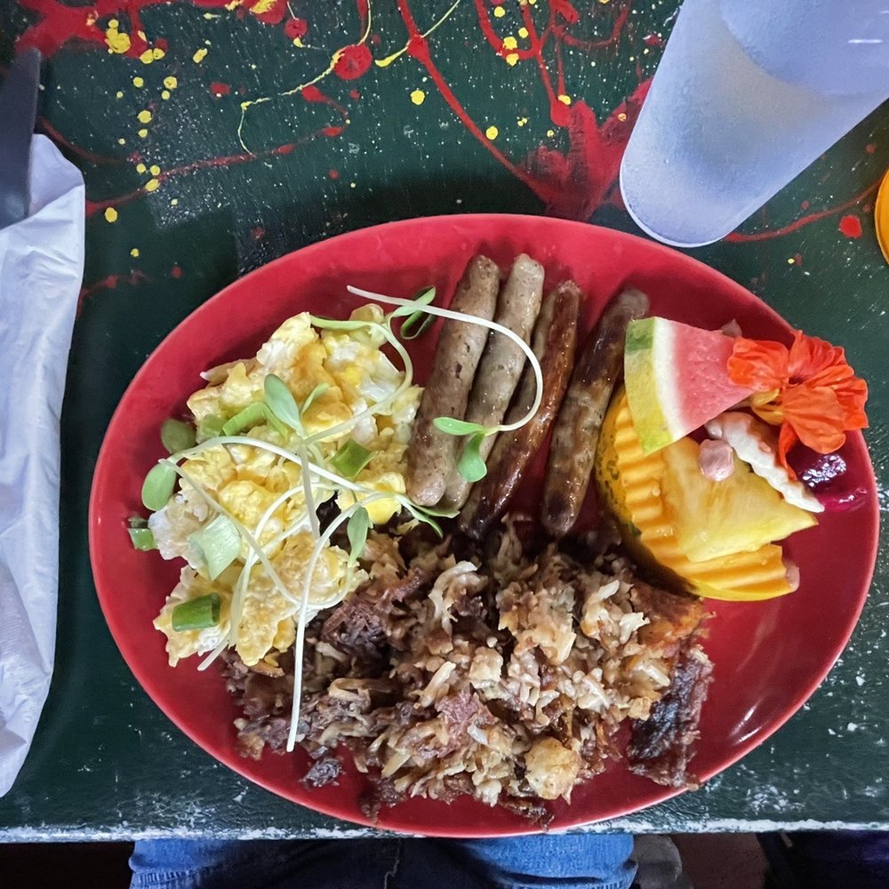 Pele's Kitchen - Two eggs your choice of meat - Breakfast & Brunch Near Me - Pahoa, Hawaii Pele's Kitchen - Two eggs your choice of meat - Breakfast & Brunch Near Me - Pahoa, Hawaii