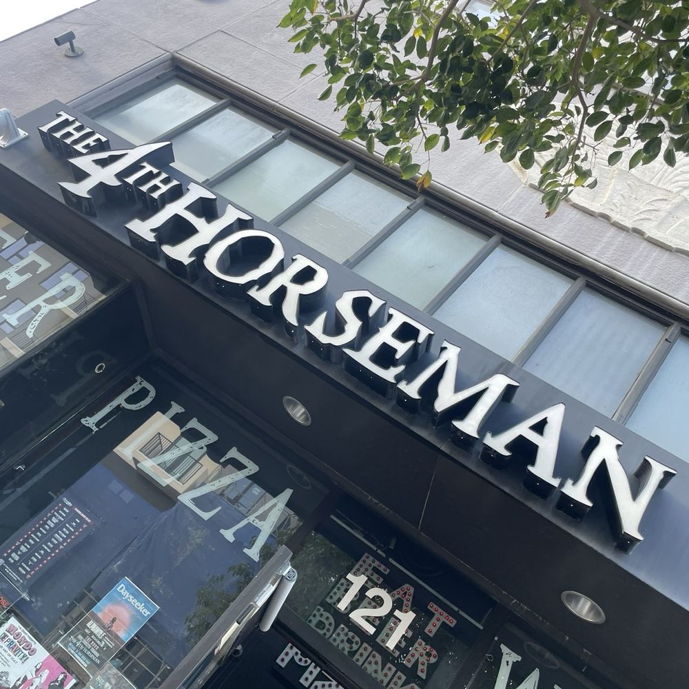 The 4th Horseman - Outside signage - Pizza Near Me - Long Beach, California The 4th Horseman - Outside signage - Pizza Near Me - Long Beach, California