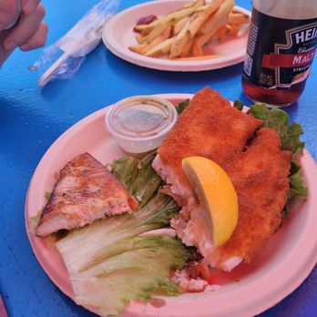 Hooked Up Seafood - Flounder filets with a side of fries - Seafood Near Me - Wildwood, New Jersey