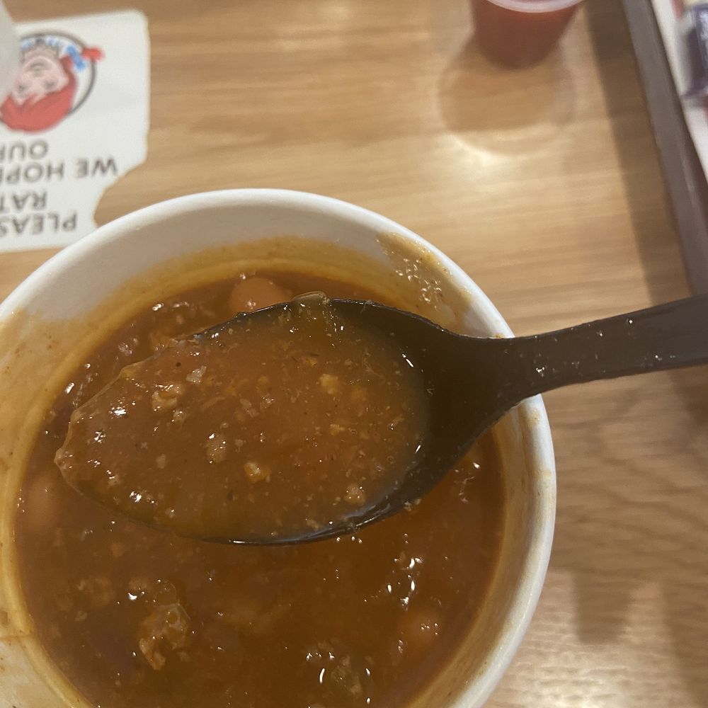 Wendy's - A spoonful of thin chili - Fast Food Near Me - Butler, New Jersey Wendy's - A spoonful of thin chili - Fast Food Near Me - Butler, New Jersey