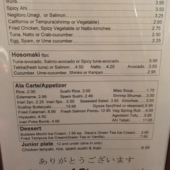 Ginza Sushi - Menu 5 - Sushi Bars Near Me - Honolulu, Hawaii