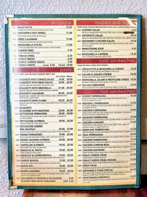 Menu photo 1 Giovanni's Pizzeria Sunnyvale, CA Menu photo 1 Giovanni's Pizzeria Sunnyvale, CA