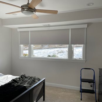 Covering Windows - one of three rooms installed - Shades & Blinds Near Me - Ashburn, Virginia