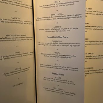 Armani Ristorante - menu - Italian Near Me - New York, New York