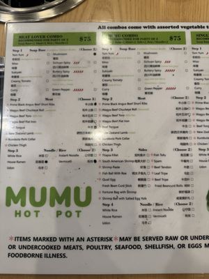 Menu photo 2 Mumu Hot Pot San Francisco, CA