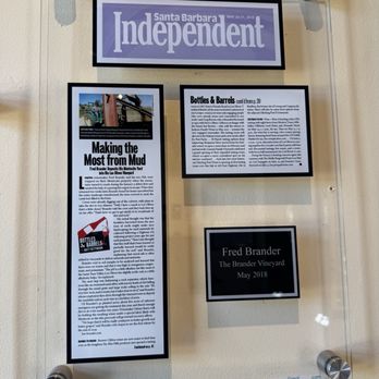 The Brander Vineyard - Another example of the accolades - Wineries Near Me - Los Olivos, California The Brander Vineyard - Another example of the accolades - Wineries Near Me - Los Olivos, California