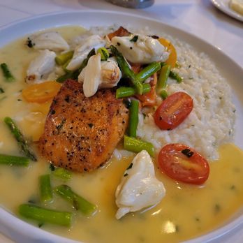 La Strada at the Shore - Special for the day: $89 for a plate of salmon and lump crab on a bed of risotto - Italian Near Me - Atlantic City, New Jersey La Strada at the Shore - Special for the day: $89 for a plate of salmon and lump crab on a bed of risotto - Italian Near Me - Atlantic City, New Jersey