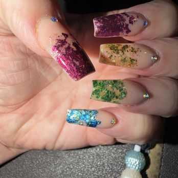 Beauty And Nails - She did foils on my nails! They're amazing in person and have rhinestones at the top. You would be amazed as well! - Nail Salons Near Me - Milwaukee, Wisconsin Beauty And Nails - She did foils on my nails! They're amazing in person and have rhinestones at the top. You would be amazed as well! - Nail Salons Near Me - Milwaukee, Wisconsin
