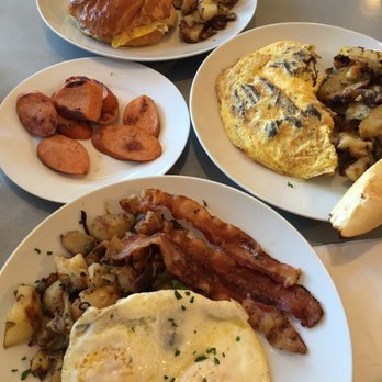 Altea's Eatery - Croissant with egg, cheese, and kielbasa, short rib omelette, two eggs with bacon. Amazing! - Breakfast & Brunch Near Me - Worcester, Massachusetts Altea's Eatery - Croissant with egg, cheese, and kielbasa, short rib omelette, two eggs with bacon. Amazing! - Breakfast & Brunch Near Me - Worcester, Massachusetts