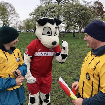 AYSO 418 Soccer - Sparky hangs out with the refs at the lakefront with AYSO418. - Soccer Near Me - Chicago, Illinois