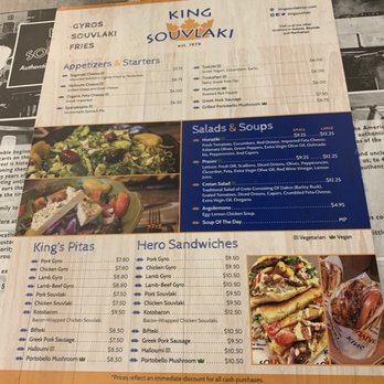 King Souvlaki - Menu - Greek Near Me - Brooklyn, New York
