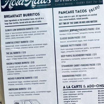 Hola Adios Coffeeshop - I so wanted to try the pacos, but the mix included some dairy but hey I definitely recommend them. Let me know how you liked them - Coffee & Tea Near Me - Costa Mesa, California