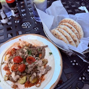 Meddys - Steak Hummus Stacked Bowl - Mediterranean Near Me - Oklahoma City, Oklahoma Meddys - Steak Hummus Stacked Bowl - Mediterranean Near Me - Oklahoma City, Oklahoma