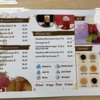 Raretea - Reno - Smoothie menu - Bubble Tea Near Me - Reno, Nevada