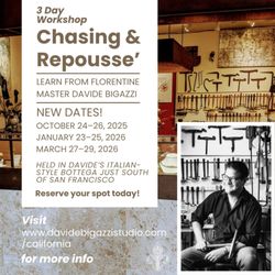 Davide Bigazzi Studio & Gallery - New workshop dates! Learn from Florentine jeweler and chasing and repousse' master Davide Bigazzi