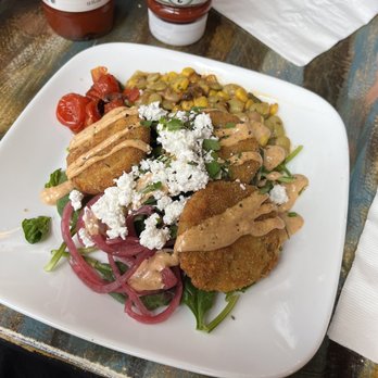 Succotash Southern and Creole Kitchen - Fried green tomatoes - Southern Near Me - Durham, North Carolina