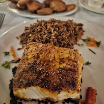 Junior's - Sea Bass with rice pilaf - American Near Me - Oklahoma City, Oklahoma Junior's - Sea Bass with rice pilaf - American Near Me - Oklahoma City, Oklahoma