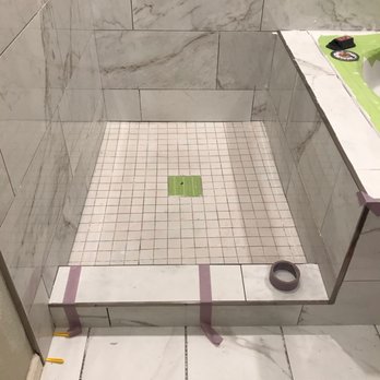 Palm Construction - Showing crooked tiles on the shower - Masonry/Concrete Near Me - San Lorenzo, California