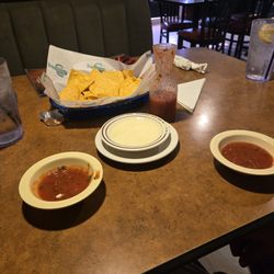 Campesino's - Queso chips and salsa.