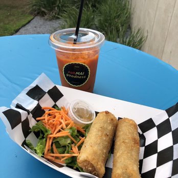 Mobile Mai's - a plate of food and a drink - Food Trucks Near Me