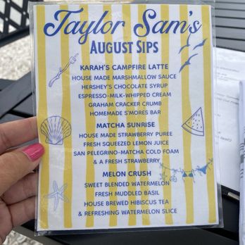 Taylor Sam’s - Specials - Coffee & Tea Near Me - Bay Head, New Jersey Taylor Sam’s - Specials - Coffee & Tea Near Me - Bay Head, New Jersey