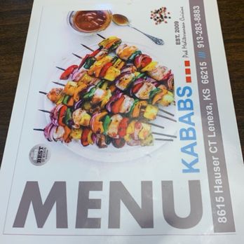 KABABS Pak Mediterranean Cuisine - Front of menu - Indian Near Me - Lenexa, Kansas KABABS Pak Mediterranean Cuisine - Front of menu - Indian Near Me - Lenexa, Kansas