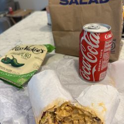 Just Salad - Pick 2: Buffalo Chicken Wrap with Coke and chips