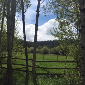 Moose Creek Ranch - View outside one of the cabins - Venues & Event Spaces Near Me - Victor, Idaho