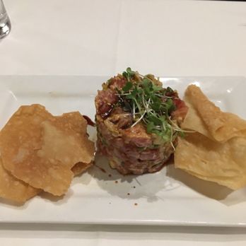 Smith's Landing Seafood Grill - Tuna poke tower. Very delicious! Needs more wontons for eating. - Seafood Near Me - Antioch, California Smith's Landing Seafood Grill - Tuna poke tower. Very delicious! Needs more wontons for eating. - Seafood Near Me - Antioch, California