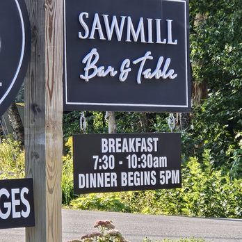 Sawmill Bar & Table - Look for this outside sign. - New American Near Me - West Dover, Vermont