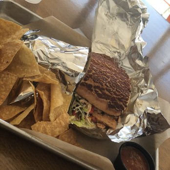Cinco TacoBar - torta with pollo asado. The fact that I can customize my own torta makes me so happy. - Mexican Near Me - Livermore, California