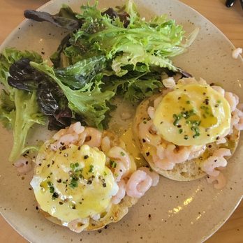 Pickled Fish Restaurant - Pink Shrimp Benedict and dressed greens. - New American Near Me - Long Beach, Washington Pickled Fish Restaurant - Pink Shrimp Benedict and dressed greens. - New American Near Me - Long Beach, Washington