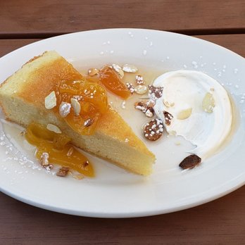 Cosima - almond olive oil cake, mascarpone cream, 'drunken" peaches - Italian Near Me - Baltimore, Maryland Cosima - almond olive oil cake, mascarpone cream, 'drunken" peaches - Italian Near Me - Baltimore, Maryland