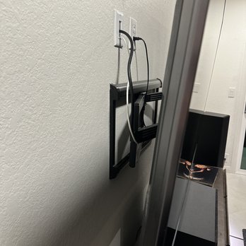 GSWC Audio & VideoTechnology - Mounting and wiring for TV that Andres assisted with. - Home Theatre Installation Near Me