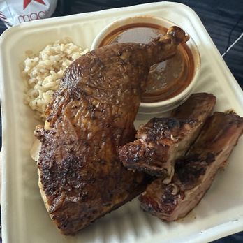 Chicken In A Barrel - #24 their signature chicken and their ribs! Try their beans they're amazing! - Barbeque Near Me - Garden City, Idaho